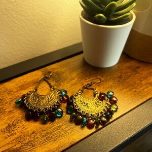 Vintage brass earrings